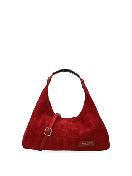 ellisse croco suede MY BEST BAG FIRENZE | F2-MYB-3032L-S02BORDEAUX